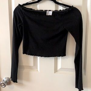 Off the shoulder crop top
